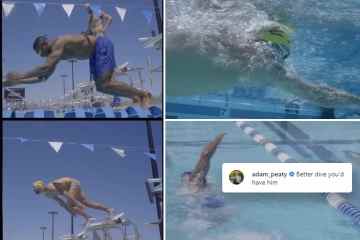 Beobachten Sie, wie Joshua die olympische Legende Phelps bestreitet, während Peaty über seinen Sturz scherzt