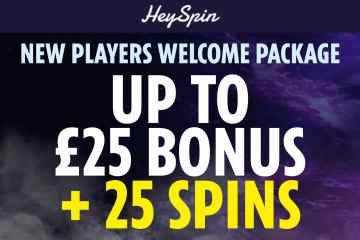 HeySpin Casino: Erhalten Sie 100 % Bonus auf Ihre erste Einzahlung bis zu 25 £ und 25 Freispiele