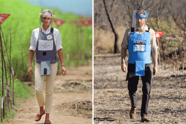 Prinzessin Diana und Prinz Harry, Landminen
