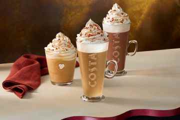 Was steht auf der Herbstkarte von Costa Coffee?
