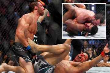 Kranker Moment UFC-Star Luke Rockhold schmiert sein blutiges Gesicht über ganz Costa 