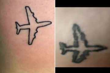 Ich habe mir ein kratziges Flugzeug-Tattoo machen lassen – ein Jahr danach sieht es nicht mehr danach aus