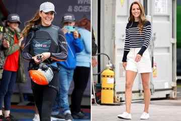 Kate Middleton tauscht den gestreiften Pullover und die Shorts gegen den Team-GB-Neoprenanzug
