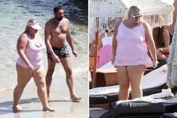 Gemma Collins zeigt am Strandtag mit ihrem Verlobten Rami ihre schrumpfende Taille