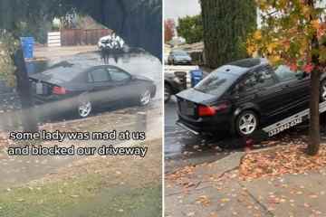 Beobachten Sie, wie ich das Auto meiner Nachbarin ABSCHLEPPEN lasse, nachdem sie gegenüber meiner Einfahrt geparkt hat