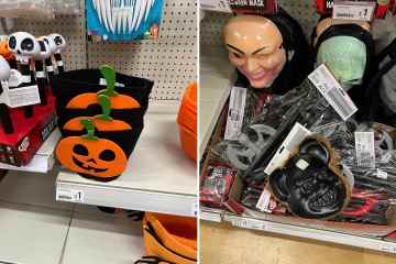 Halloween trifft Poundland ZWEI MONATE früher und Käufer lieben das Sortiment