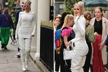 Chloe Sims unglaublich in oberschenkelhohen weißen Stiefeln und Minikleid bei OnlyFans 