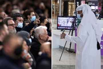 Fans müssen sich vor Reiseantritt Tests und Impfpässen stellen, um SHOPS in Katar zu betreten