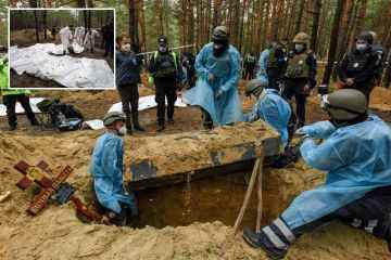 Horrordetails von 440 Opfern von Massengräbern, die von Putins Schlächtern gefoltert wurden