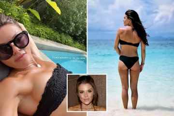 Corrie-Star Faye Brookes entblößt in Thailand ihren Hintern im schwarzen Bikini