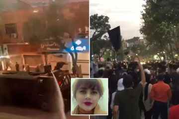 Unruhen im Iran, als Polizisten das Feuer auf Demonstranten eröffnen, nachdem eine Frau von Polizisten geschlagen wurde