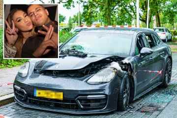 Der Porsche von Ajax-Ass wurde Tage nach der Hochzeit nach „Gangster-Drohungen“ in Brand gesteckt