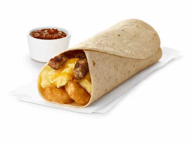Chick-fil-A's Hash Brown Scramble Burrito mit Wurst