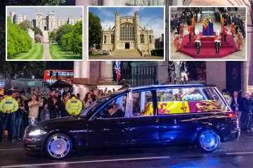 In der letzten Reise der Königin – am Montag von London nach Schloss Windsor