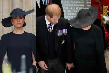 Meghan tröstete den „verzweifelten“ Harry bei der Beerdigung von Queen, behauptet Körpersprache-Profi