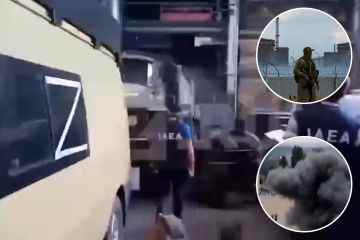 Durchgesickertes Video im Atomkraftwerk zeigt russische „Z“-Lastwagen „Meter von Reaktoren entfernt“