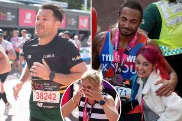 Mark Wright führt eine Reihe von Promis beim London-Marathon an