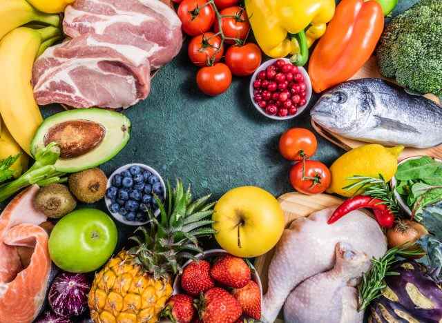 Protein-Gemüse und Obst-Diät