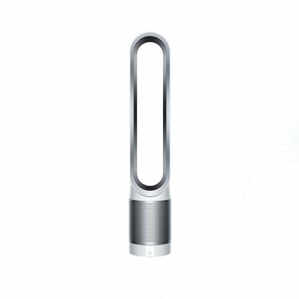 Dark grey and silver Dyson Pure Cool Link Tower TP02 Purifier Fan on white background