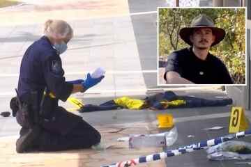 Brit schoss in Oz, „nachdem er ein Messer gezogen hatte“, als „triggerfreudige“ Polizisten zuschlugen