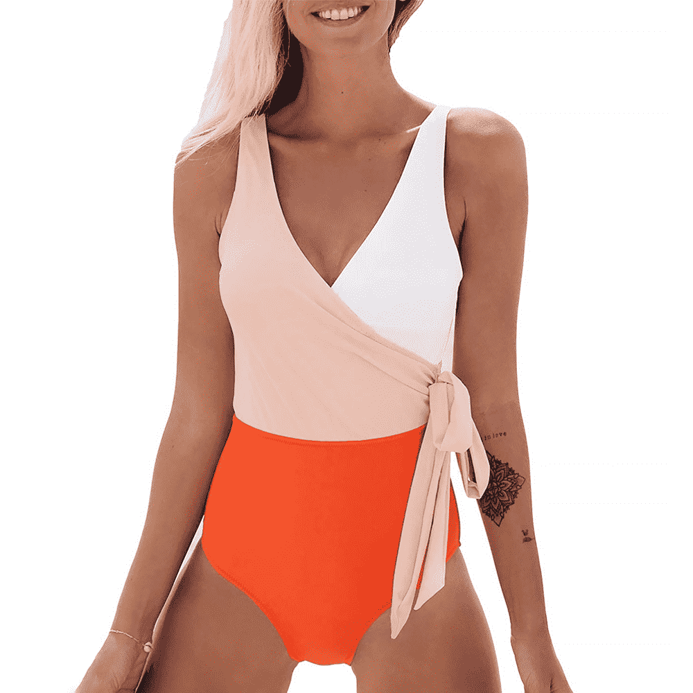 Cupshe Einteiliger Colorblock-Badeanzug