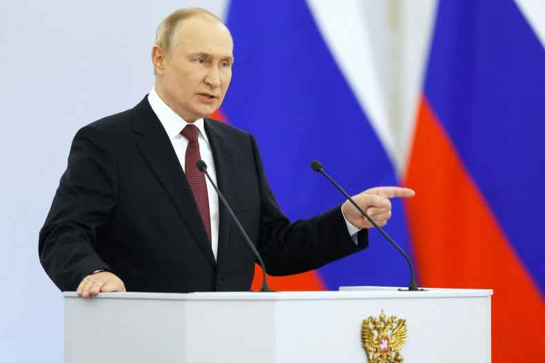 Wladimir Putin spricht in Moskau über Russland-Raketen