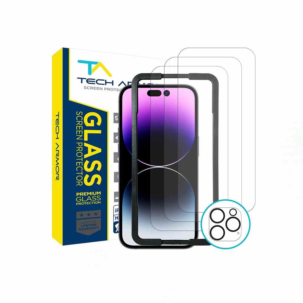 Black Tech Armor 3 Pack Screen Protector on white background