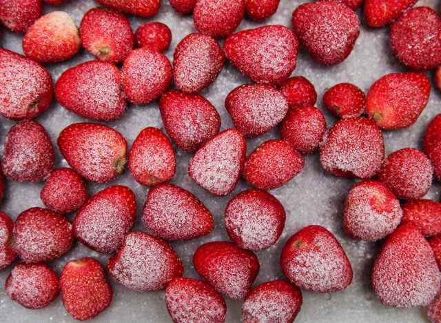 gefrorene Erdbeeren