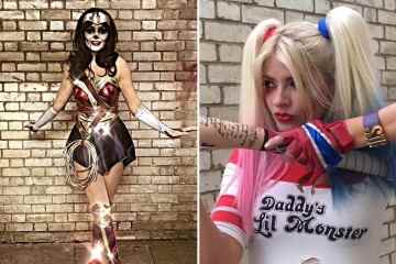 Holly Willoughby verblüfft als Harley Quinn & Wonder Woman in alten Halloween-Bildern