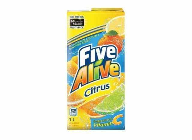 Five Alive stellt den Saft ein