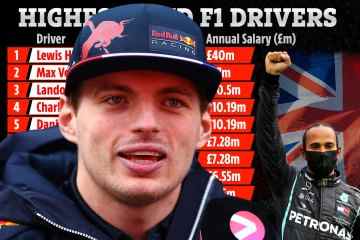 Die Top 10 der bestbezahlten F1-Fahrer wurden mit Hamilton vor Verstappen bekannt gegeben