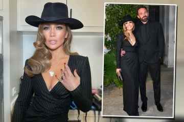 Jennifer Lopez, 53, betäubt mit Cowboyhut und tief ausgeschnittenem Kleid mit Ben Affleck