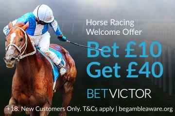 Holen Sie sich noch heute 40 £ in Gratiswetten auf Pferderennen, wenn Sie bei BetVictor 10 £ setzen