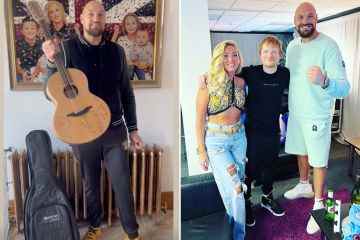 Tyson Fury schwört, Ed Sheeran-Song zu spielen, nachdem er von einem Popstar eine Gitarre geschenkt bekam