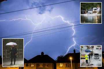 Wetterchaos in Großbritannien, da Überschwemmungen morgen mit GEWITTER-Warnungen Chaos anrichten