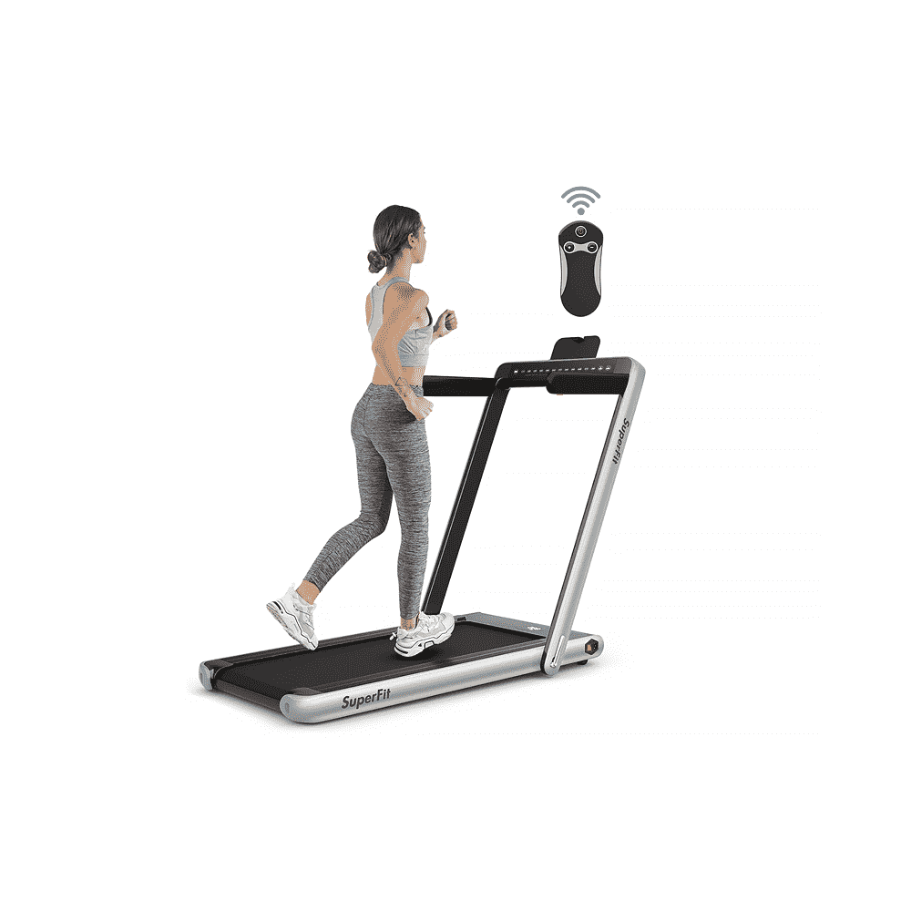 Costway Superfit 2,25 PS 2-in-1 Dual Display Faltbares Laufband