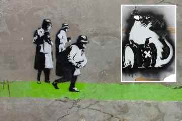 Banksy-Kunst wird heute 300.000 Pfund einbringen, sogar sein STENCIL kostet 40.000 Pfund