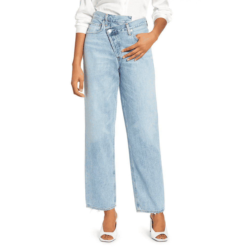 Agolde Crisscross Upsize Jeans mit hoher Taille