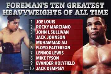 Lennox Lewis schlägt Mike Tyson, während George Foreman die Top 10 der Schwergewichte aller Zeiten nennt