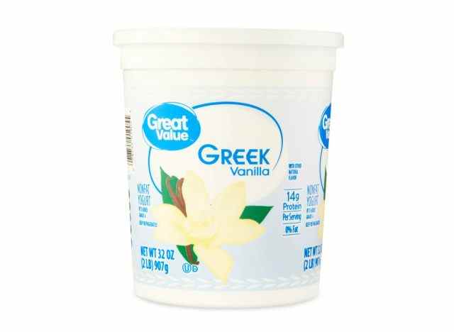 preiswerter griechischer Vanillejoghurt
