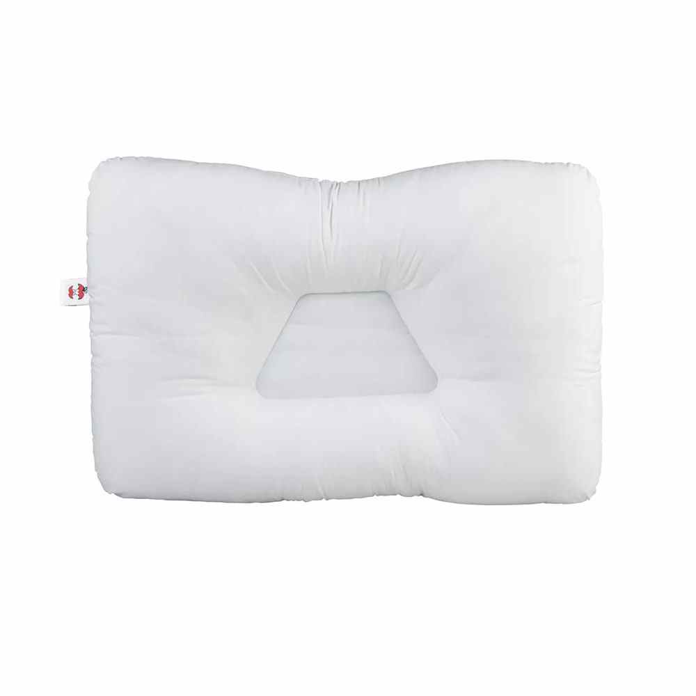 White cervical bed pillow