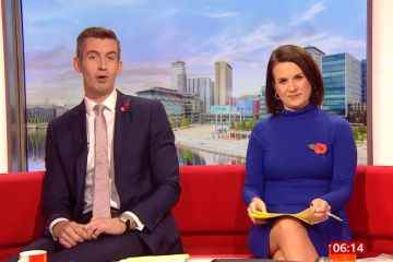 Die Gastgeber des BBC-Frühstücks entschuldigen sich, als Carol Kirkwood aus dem Wetterbericht verschwindet