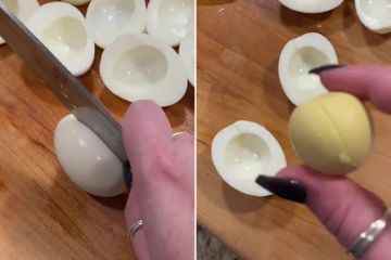 Die Menschen erkennen gerade erst, wie man ein gekochtes Ei richtig schneidet 