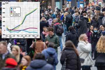 Die Einwanderung nach Großbritannien ist am höchsten seit dem 2. Weltkrieg, da im vergangenen Jahr eine halbe Million mehr blieben