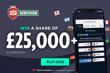 Haben Sie das Zeug dazu, das £25.000 Survivor Game von Dream Team World Cup zu gewinnen?