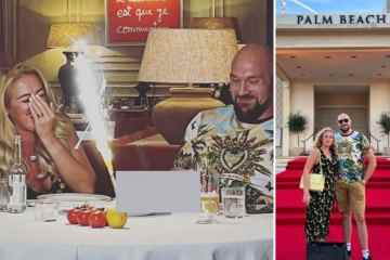 Fury und seine Frau Paris genießen mit dem Netflix-Team ein romantisches Essen in Cannes