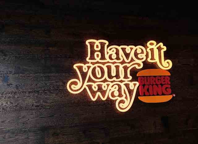 Burger King "wie du willst" Schild