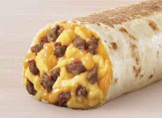 gerösteter käsiger Frühstücks-Burrito