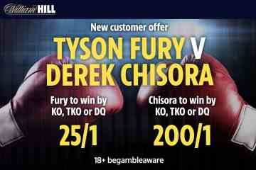 William Hill: Holen Sie sich Fury bei 25/1 oder Chisora ​​bei 200/1, um über KO, TKO oder DQ zu gewinnen