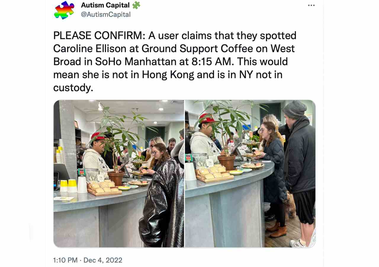 Caroline Ellison, CEO von Alameda Research, wurde Berichten zufolge in einem Café in Manhattan mit dem FTX-Hund „Gopher“ gesichtet